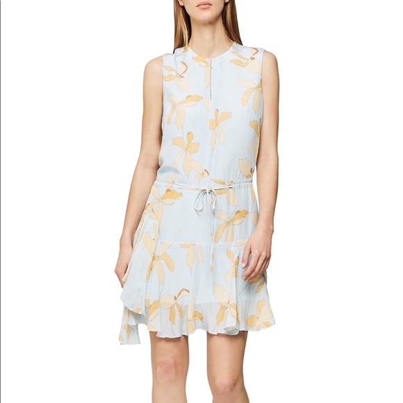 Reiss Sienna Reef dress blue orange floral XS / 0 - Picture 6 of 16